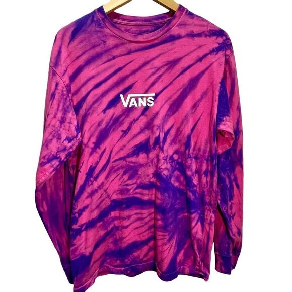 Vans Other - Vans Off the Wall Pink and Purple Tie Dye Long Sleeve Shirt Medium